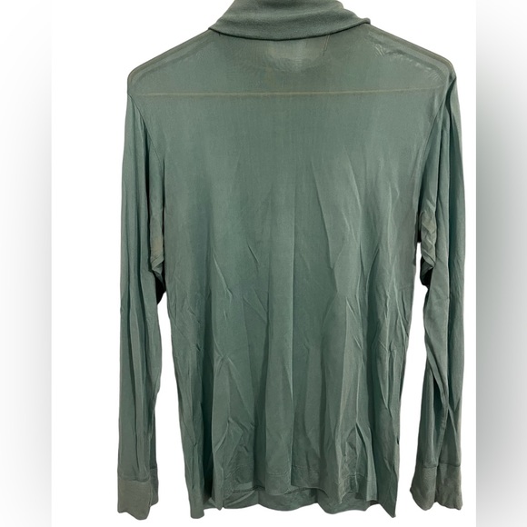 L.L.Bean vintage turtle neck teal color 100% silk size Med - Picture 4 of 5
